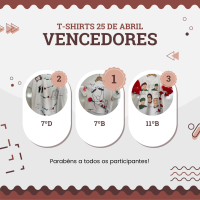 Vencedores do Concurso da T-shirt alusiva ao 25 de Abril